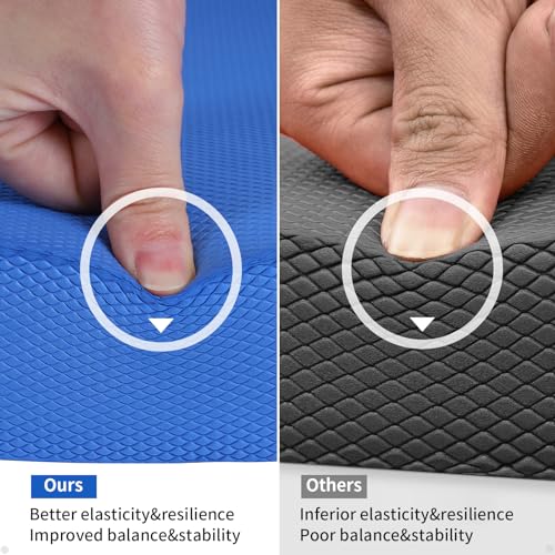 Balance Pad 19.8 * 15.7 * 2.4",XL Balance Pad for Physical Therapy,Extra Large Foam Balance Board Stability Pad for Rehabilitation Core Training Stretching Mobility - color: Blue-XL(19.8*15.7*2.4")
