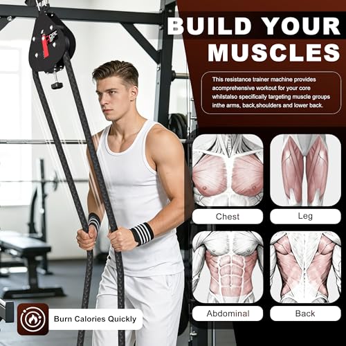 Endless Rope Trainer, Portable Pulley System with Adjustable Resistance | Home Gym Suspension Infinity Rope with 14 FT Closed-Loop, for Grip, Arms, Back, Body Coordination Exercises
