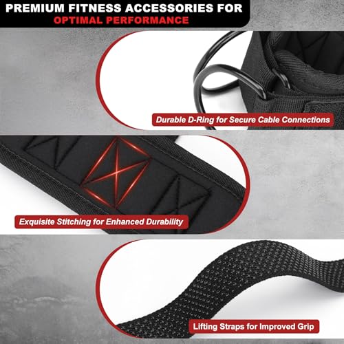 Lifting Straps With D Ring for Weightlifting, Cable Machine, Comfortable Wrist Brace Enhanced Grip for Gym Wrist Straps for Men Woman - size: L