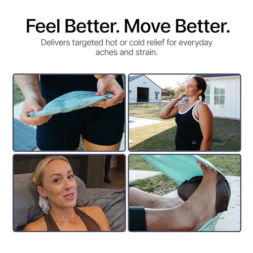 CastleFlexx Dual Hot & Cold Therapy Packs | Gel-Free, Flexible & Reusable for Neck, Shoulders, Joints & Muscles | Microwave & Freezer Safe | Ideal for Daily Relief - Earth - color: Earth