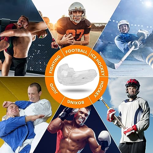 Sport Mouth Guard Youth Adult, Mouth Guard for Braces Soft, No Boiling - color: Colourless/Strapless