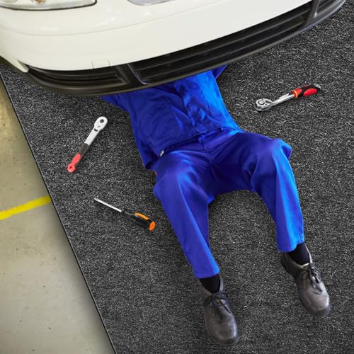 60 X 72 In Garage Floor Mat Under Car,Oil Spill Mat,Premium Maintenance mat | Waterproof Rubber Backing Layer Protects Garage Floor Surface - size: GFM-60x72IN