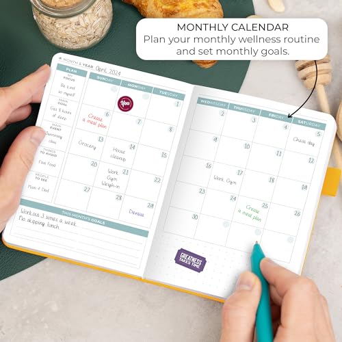 Clever Fox Food Journal Pocket - Daily Food Diary, Meal Planner to Track Calories & Nutrients, Weight Loss Tracker Notebook, 4x5.5” (Amber Yellow) - color: Amber Yellow, size: Pocket (4.0'' x 5.5'')
