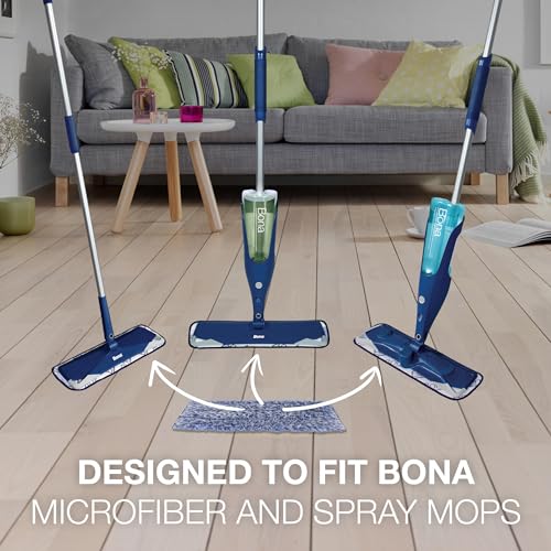 Bona Microfiber Dusting Pad for Multi-Surface Floors - Fits all Bona Mops - Attracts and Picks Up Dust, Pet Hair, and Dirt on Wood, Stone, Tile, Laminate, and Vinyl Floors - style: Microfiber Dusting Pad