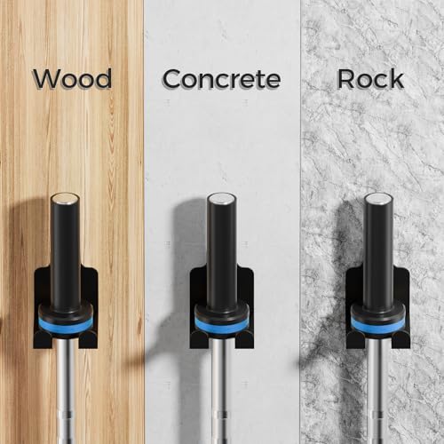 Barbell Wall Holder,Olympic Hanger,Garage Gym Bar Wall Rack,Vertical Barbell Mount Rack,Space Saving Commercial or Home Gym Accessory,Holds Under 33mm Bar Size - color: Black 1 hook