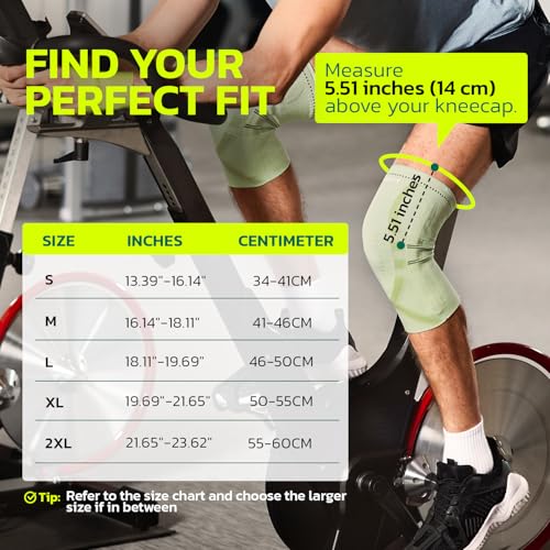 aoFIT Compression Knee Brace for Women & Men, 2 Pack AOCELL Knee Sleeve Support for Joint Comfort & Active Recovery – Breathable for Workout, Running, Gym, Sports, Fitness XXL