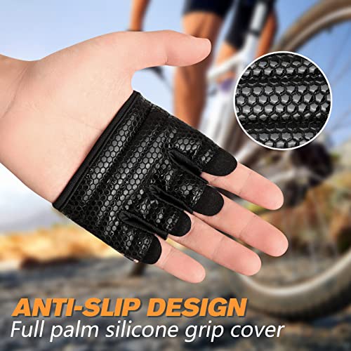 Minimal Workout Gloves for Women Men, Micro Fingerless Gym Gloves Grip Pads | Work Out Gloves for Kettlebells, Weight Lifting, Exercise, Pull Up, ,Cross Training, Silicone Grip Lifting Half Finger Gloves - color: 2-Cheetah/Leopard, size: Medium