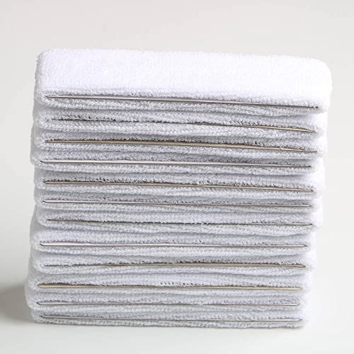 Cotton Sweatband Headbands,Pack of 12,Elastic Stretchy Sport Terry Cloth Sweat Bands,Yoga Workout Fitness Exercise Basketball Headband - color: 12pcs x white cotton sweatband headbands