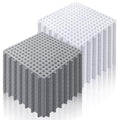 Tinideya 50 Pcs Drainage Interlocking Floor Tiles, 12'' x 12'' Soft TPE Non Slip Shower Floor Tiles for Pool Bathroom Shower Balcony Patio Locker Room Basement Stairs(White and Light Gray) - color: Light Gray and White