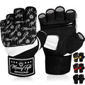 Quick Gel Boxing Wraps Under Boxing Gloves - Kickboxing MMA Muay Thai - Fist, Knuckle, Wrist Wrap Protection Inner Glove Hand Wraps - Men Women Kids - color: Black/White, size: X-Small