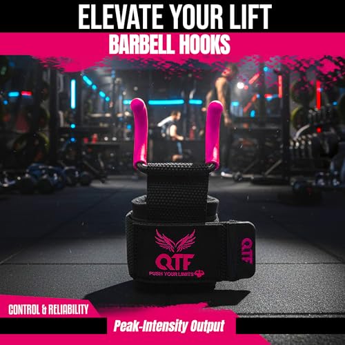 Weight Lifting Hooks Lifting Heavy Duty Deadlift Wrist Straps Men and Women Pull Ups Powerlifting and Gym Workouts grips - color: Pink-Barber, size: Barber-Hooks