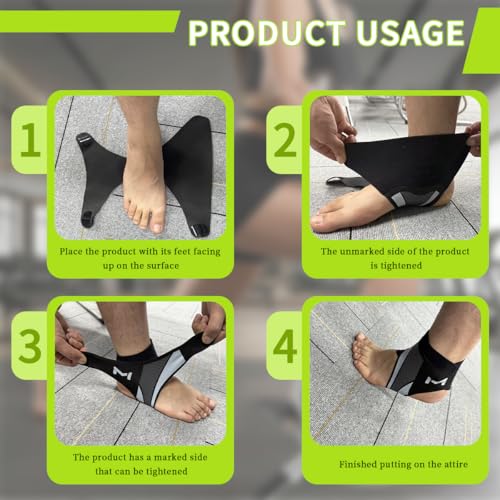 2-Pack Ankle Brace for Men & Women, Adjustable Figure-8 Stabilizer with Straps for Basketball, Volleyball & Running, Compression Sleeve for Sprained Ankle, Plantar Fasciitis & Tendonitis Relief