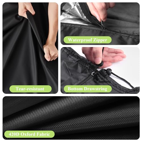 Squat Rack Cover with Waterproof Zipper, Protective Cover for Power Cage/Weight Lifting Rack/Weight Cage/Power Racks for Home Gym Equipment Storage-Indoor & Outdoor Use - size: 64" x 68" x 82.5"