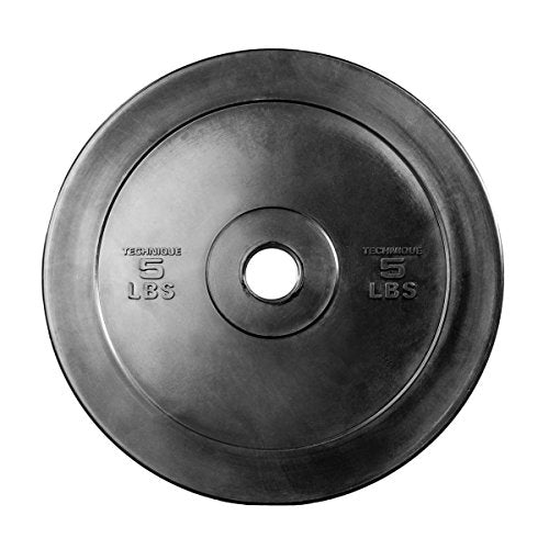 REP Fitness Rubber Bumper Plates, 5Lb to 370 lb Set Pairs, Olympic Standard Weights, Shock Absorbing Low Bounce Design, For Home Gyms, Fitness Centers, Strength Workouts, Barbell Use - style: 5 LB Pair