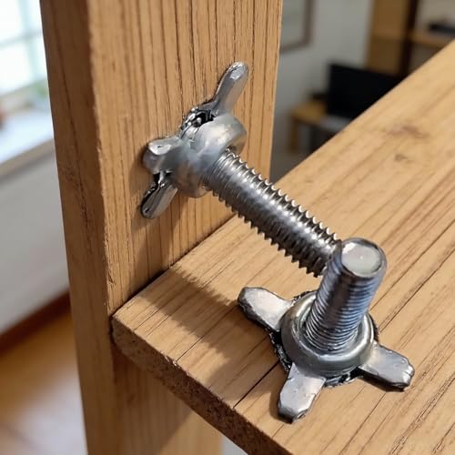 Hollow Wall Anchors, M4 Carbon Steel Drywall Anchors Kit, Heavy Duty Hollow Door Anchors and Petal Nuts for Thin Walls, Hollow Doors, Aluminum Cladding and Iron Sheet, 5 Pcs - size: M4
