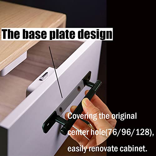 12 Pack 5 Inch 128 mm Matte Black Barrel Knurled Cabinet Handles with Base Plate Aluminum Cabinet Pulls for Drawer Sliding Door Charcuterie Board Black Drawer Handles Drill&Punch Free - color: BarrelBlack, size: 5 Inch