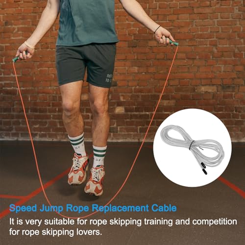 PATIKIL Speed Jump Rope Replacement Cable Professional Skipping Rope Replacement for High-Speed Jump Ropes - color: Silver Tone