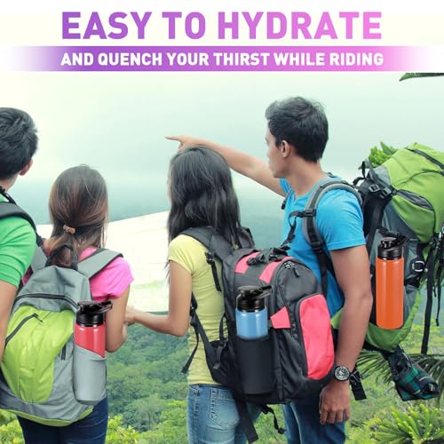 Mimorou 25oz Reusable Aluminum Water Bottles Bulk Multicolor Outdoor Sports Water Bottles for Travel, Gym, Hiking, Cycling, Camping, Fishing, Snap Lid - color: Macaron Color