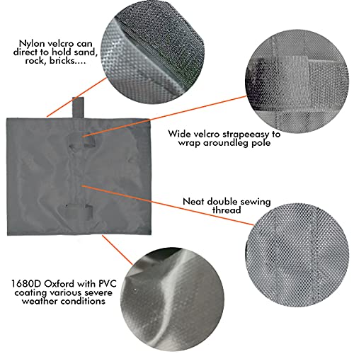 Ontheway Sand Bags for Canopy Tent, Heavy Duty Weights Sandbags, 4pcs-Pack (Grey) - color: Gray