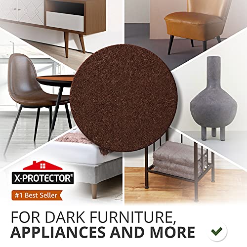 Felt Furniture Pads X-PROTECTOR 235 PCS Premium Furniture Pads - Felt Pads Furniture Feet Best Wood Floor Protectors - Protect Your Hardwood & Laminate Flooring! - size: 235 PCS Brown, Round & Square