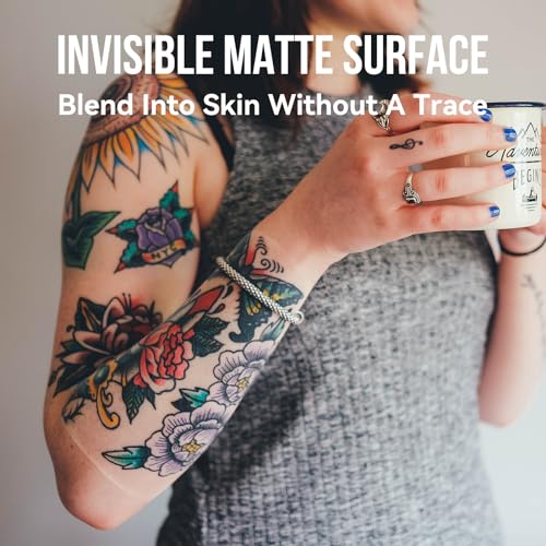 Pamiou Second Skin Tattoo Cover - 6 Inches x 2 Yards Tattoo Aftercare Bandage | Breathable, Waterproof, Transparent, Latex-Free Film, Matte Finish