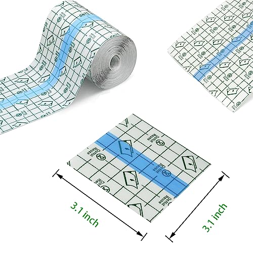 150 Pieces 3.1 x 3.1 in Stretch Waterproof Adhesive Bandages Transparent Film for Tattoo Aftercare and Skin Repair Adhesive Tattoo Supply Wrap - size: 3.1 x 3.1 Inch(Pack of 150)