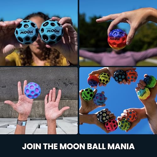 Waboba The Original Moon Ball 3 Pack, Orange, Teal, Cobalt | for Kids and Teens, Outdoor Sports Toy Gift, Hyper Bouncy