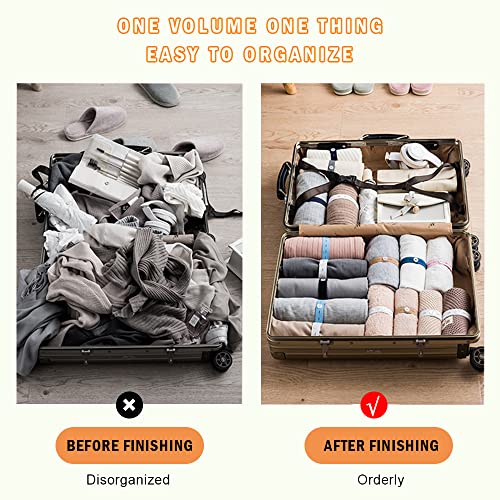 LELE LIFE 30Pcs Roll-up Clothes Storage Elastic Band, Adjustable Clothing Storage Strap with Button and Buttonholes, Travel Luggage Space Saver, Drawer and Closet Organizer, 3 Colors - color: 3 Colors