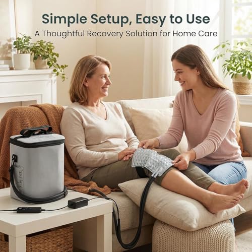 Ice Machine for Knee After Surgery – 19 QT (18L) Cold Therapy System with Timer, 5 Speeds – Circulating Cold Water for Knee, Back, Shoulder Pain Relief & Post-Surgery Recovery (Dad Gifts & Mom Gifts)