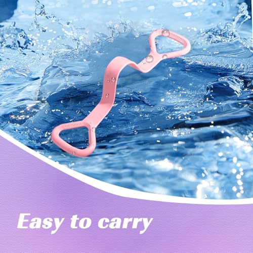 Resistance Bands, Figure 8 Fitness Resistance Bands with Handles, arm Bands for Workout - color: Pink