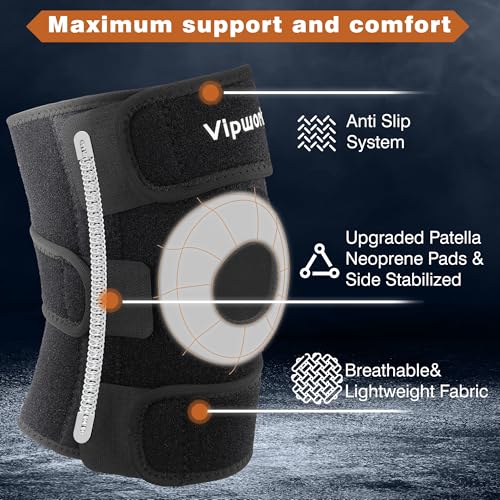 Knee Brace for Women and Men – Compression Knee Sleeve for Meniscus Tear, ACL, Arthritis Pain Relief, Knee Pain Support with Patella Pad for Fast Recovery & Optimal Support，tendonitis, running, squats, fitness, and sports injury rehabilitation . - size: M