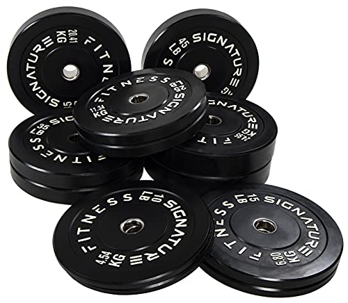 Signature Fitness 2-Inch Cast Iron Barbell Set, Including Multiple LBS Weight Plates and 6FT Barbell Set, Multiple - size: 35 lbs