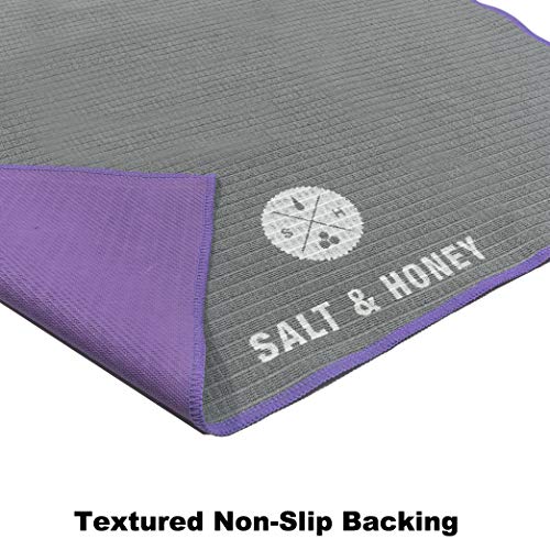 Salt & Honey Non-Slip Pilates Reformer Mat Towel - color: Gray