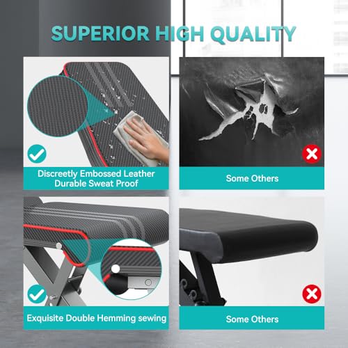 Adjustable/Foldable Weight Bench, 660LBS Home Gym Workout Bench Lifting Sit-up Exercise Bench for Bench Press - color: Black
