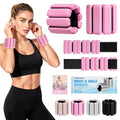 Wrist Weights, 2Pack Adjustable Ankle Weights for Women/Men, Silicone Weighted Bangles for Yoga, Pilates, Running & Walking, Arm & Leg Weights, 2lb - color: Pink