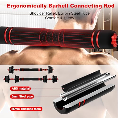 Adjustable Dumbbell Set, 10/20/30/45/70/90lbs Free Weights Dumbbells Set, 5 in1 Dumbbells Set Used as Barbell, Kettlebells, Push up Stand,Weight Plate, Adjustable Weight Set for Home Gym - color: 45LBS(22.5LB PAIR)