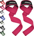 RDX Lifting Straps for Weightlifting –100% Cotton Heavy Duty Gym Wrist Strap with 5MM Neoprene Padding, 60CM Anti-Slip Hand Grip Wraps for Deadlifts Powerlifting Workouts Strength Training, Men Women - color: Pink
