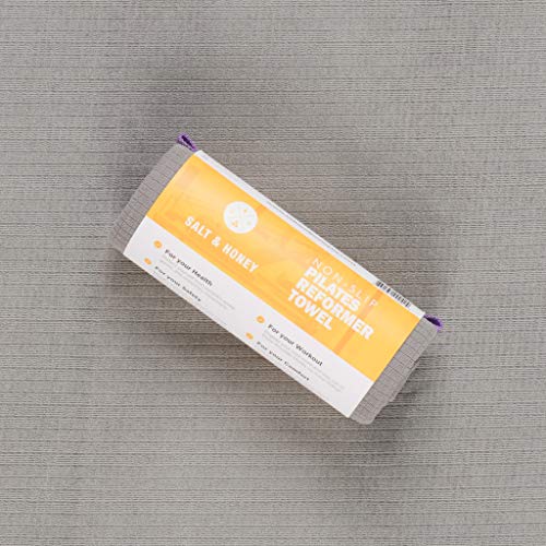Salt & Honey Non-Slip Pilates Reformer Mat Towel - color: Gray