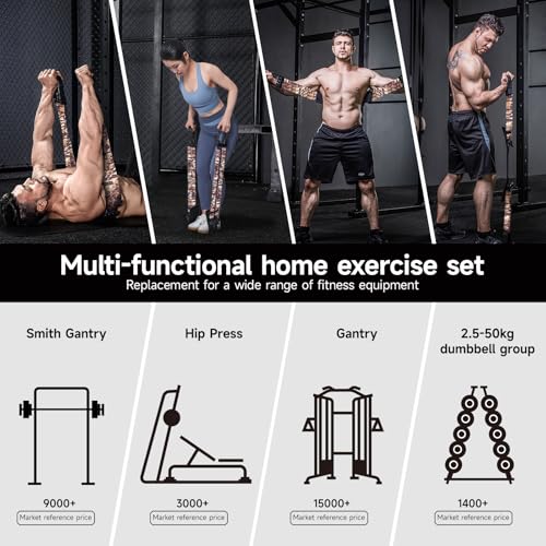 Innstar Multi-Function Resistance Bands for Working Out, Push Up Exercise Bands Resistance Bands Set for Bench Press Gym Equipment, Home Workout, Travel Portabl - color: Desert 198LBS