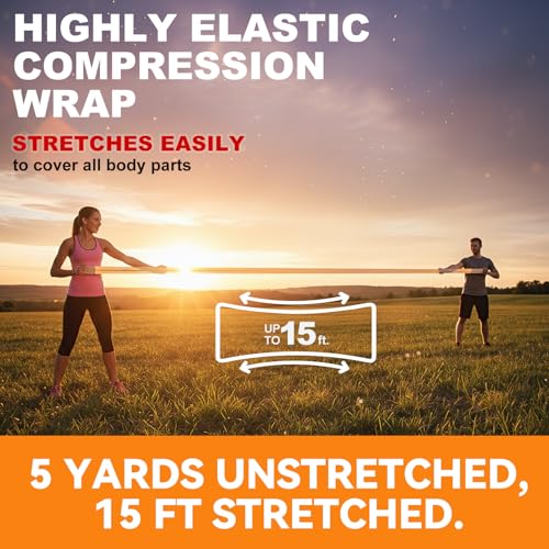 FRESINIDER Premium Elastic Bandage Wrap, 12 Pack 6" Cotton Latex Free Compression Bandage Wrap with Touch Closure at Both Ends, Support & First Aid for Sports, Medical, and Injury Recovery - color: 12 Pack X 6 Inches