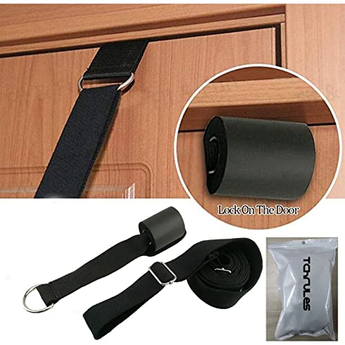 tchrules Door Leg Stretcher, Door Flexibility & Stretching Leg Strap - Great for Ballet Cheer Dance Gymnastics or Any Sport Leg Stretcher Door Flexibility Trainer Premium Stretching Equipment - color: black