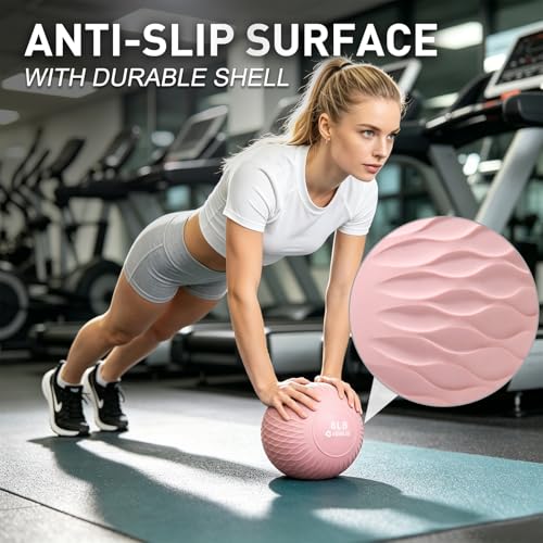 Slam Ball Medicine Ball Weighted Balls for Exercise and Workout, Strength, Cardio, Cross-Training and Core Workouts - color: Pink, size: 8 LB