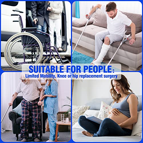 42 Inch Leg Lifter,Leg Lifter After Hip Replacement with Large Foot Loop,Mobility Aid for Disables and Elderly,Leg Lifter Strap for Knee Replacement Recovery Aids(Blue) - color: Blue