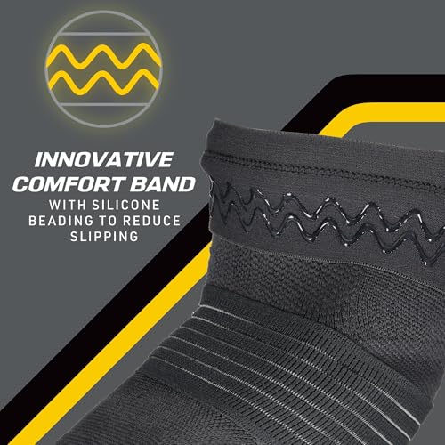 FUTURO Premium Compression Elbow Sleeve, with Wrap-Around Strap and Two Gel Pressure Pads, for Mild Tendonitis, Golfer’s Elbow, Tennis Elbow, Swelling, Sprains, and Strains, S/M - size: Small/Medium