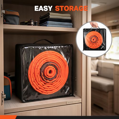 BATTIFE 28 inch Collapsible Traffic Safety Cones Orange Plastic Base 4 Pack | Collapsible folds flat, reflective strips, sturdy PVC, lightweight,ideal for parking, driving, construction, emergencies - size: 28inch