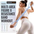 Upgraded Figure 8 Resistance Bands, Resistance Bands for Arms & Full Body Workout, Stretch Resistance Band with Handles for Yoga, Pilates, Toning, Home Fitness & Physical Therapy - color: 25LB Blue