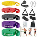 Pull Up Assistance Bands, Resistance Bands Set with Handles for Men Women, Workout & Exercise Bands, 5-Level Elastic Bands for Working Out, Stretch Bands for Home Gym, Stretching & Physical Therapy