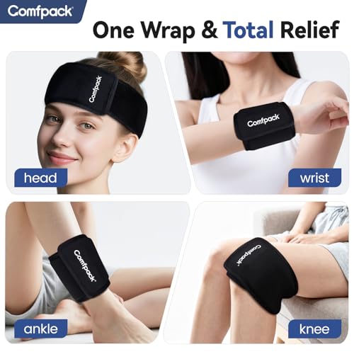 Comfpack Neck Ice Pack Wrap, Cervical Ice Pack, Flexible Gel Ice Pack for Neck, Hot & Cold Compress Ice Pack for Injuries, Sore Neck, Tonsillectomy, Thyroidectomy, Surgery Recovery, Office Pressure