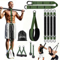 Adjustable Heavy Duty Pull Up Assistance Bands with Fabric Feet and Knee Rest - Pull Up Resistance Bands for Men, Women, and Seniors - Perfect for Dip and Resistance Strength Training Glamflex - color: Army Green