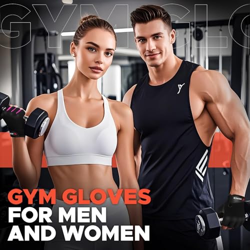 BEACE Weight Lifting Gym Gloves with Anti-Slip Leather Palm for Workout Exercise Training Fitness and Bodybuilding for Men & Women - color: Blue, size: Large